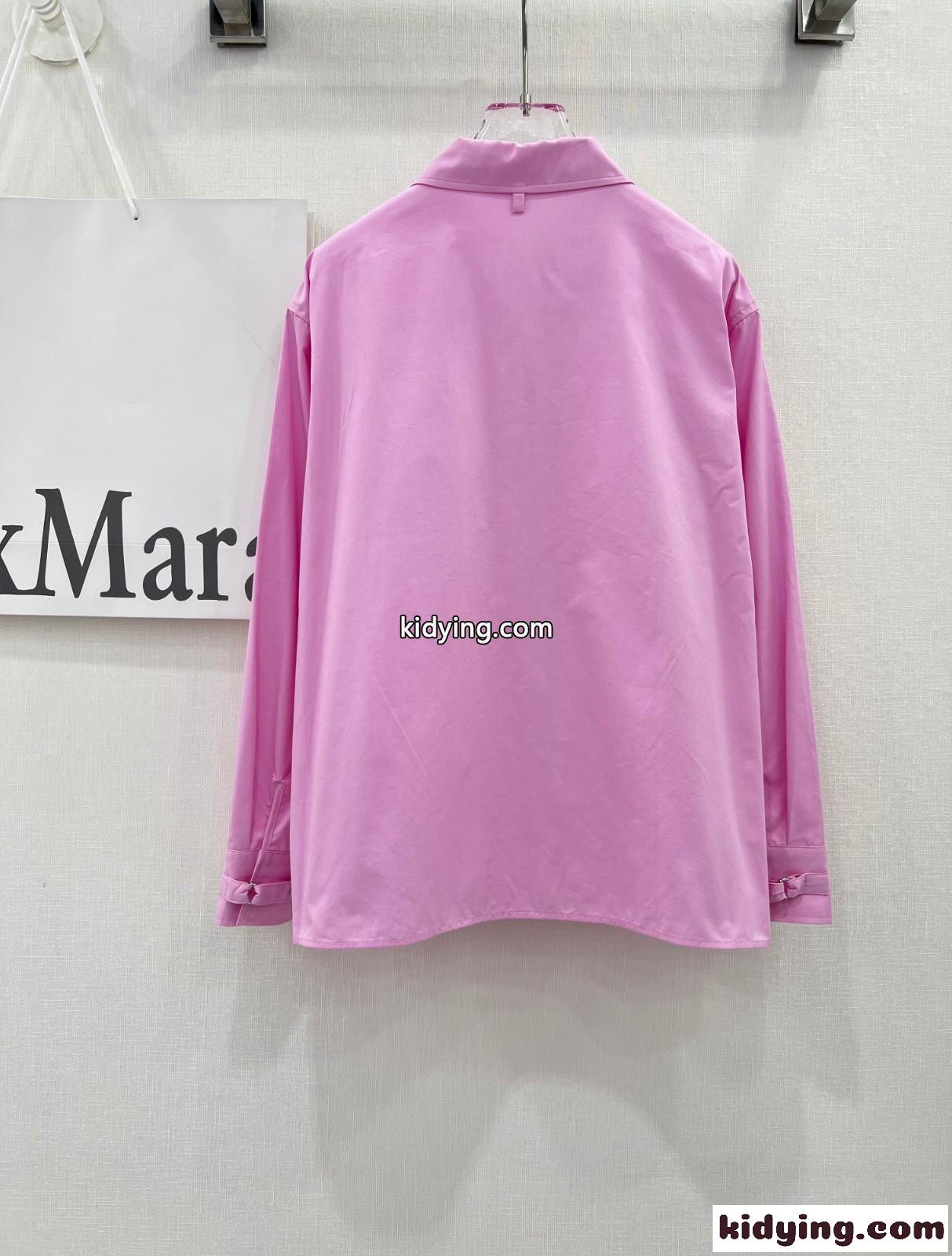 シンプル おしゃれ 無地 ジップ付き エルメス シャツ コピー レディース トップス ピンク-3