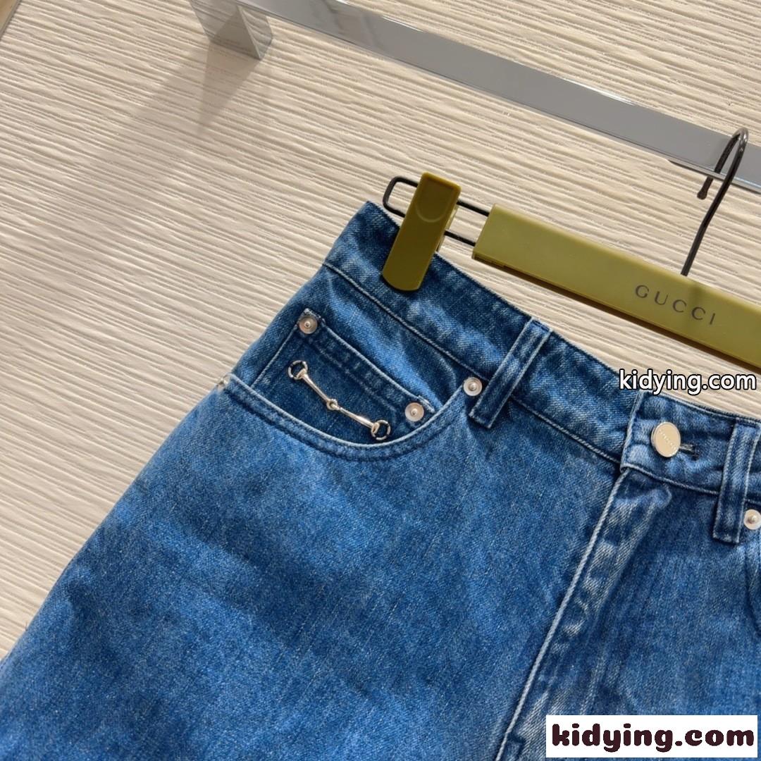 カジュアル デニムショートパンツ グッチ ジーンズ コピー レディース-1