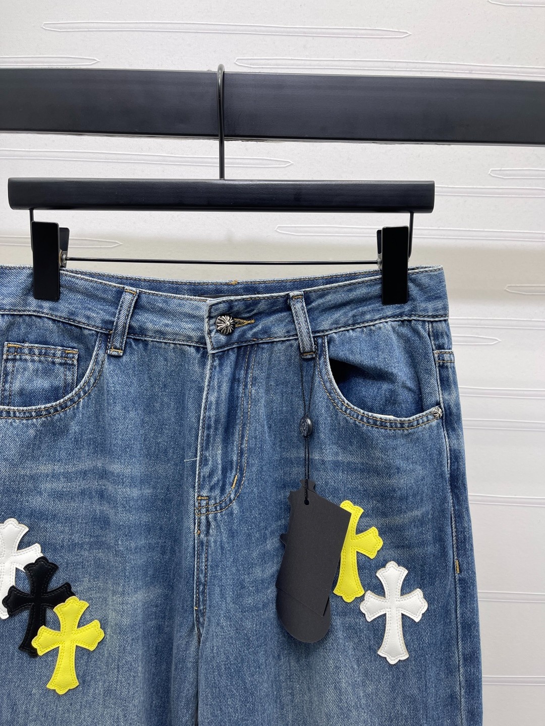 カジュアル クロスパッチ デニムパンツ クロムハーツ ジーンズ 偽物-1