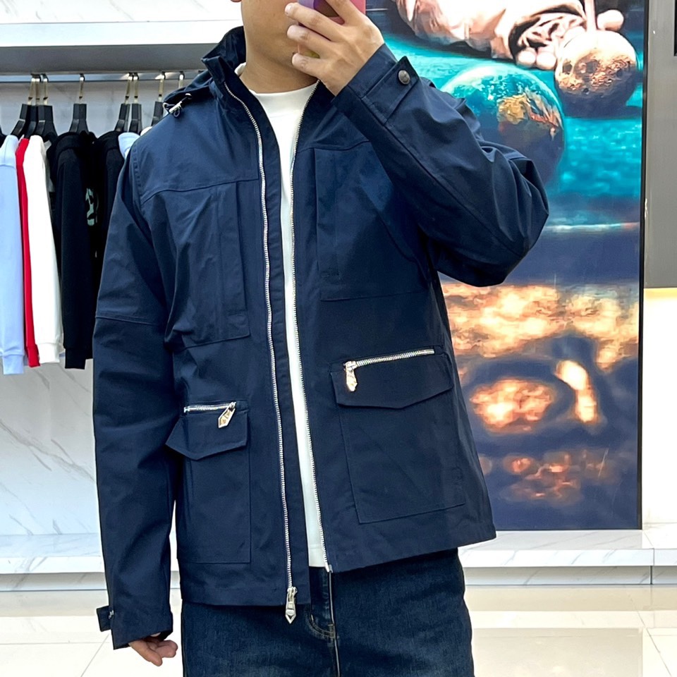 洗練された カジュアル メンズファッション エルメス ジャケット コピー ブルー-2