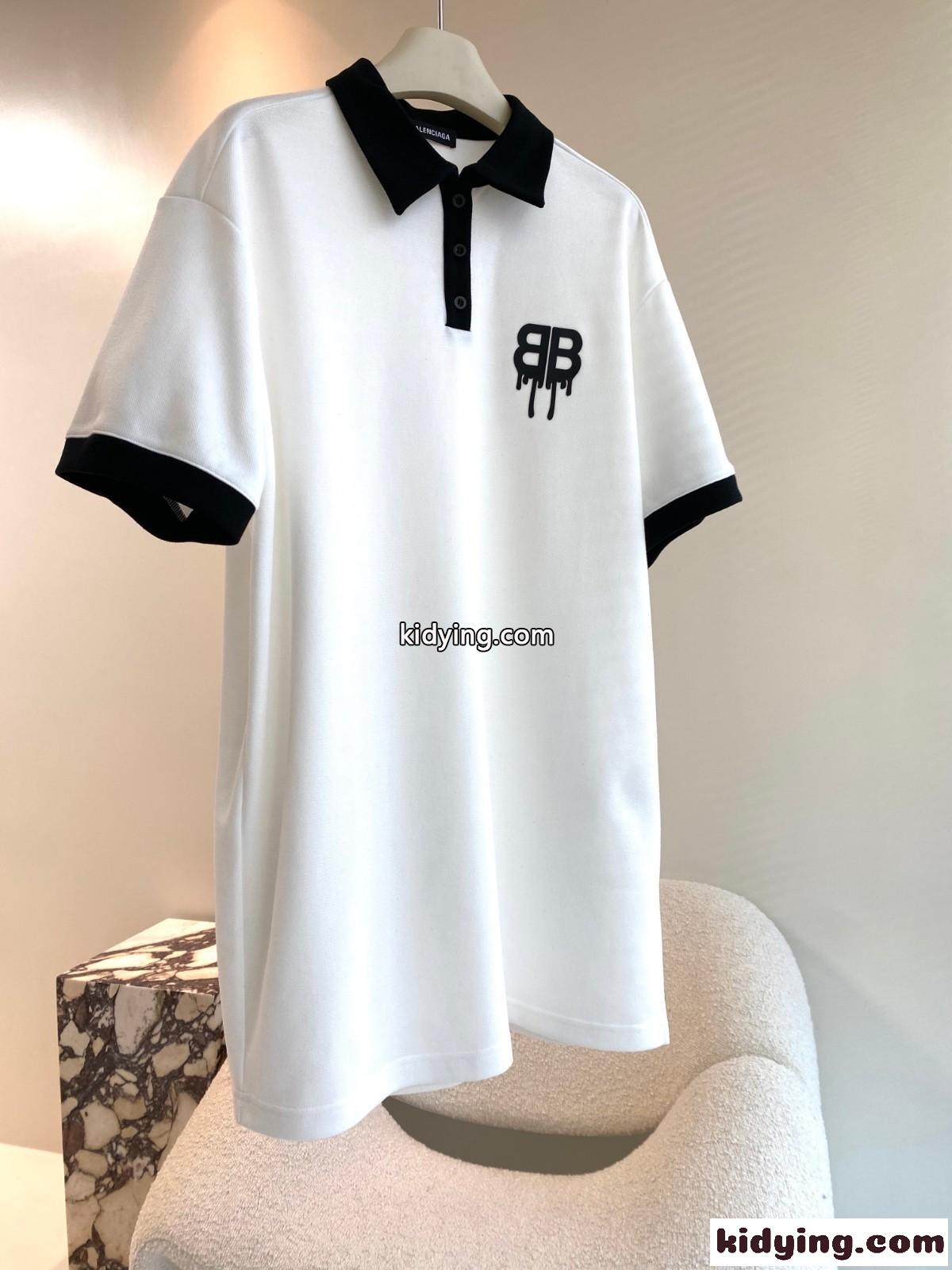 カジュアル お洒落 ロゴ バレンシアガ 半袖tシャツ コピー 着心地いい ポロシャツ-0
