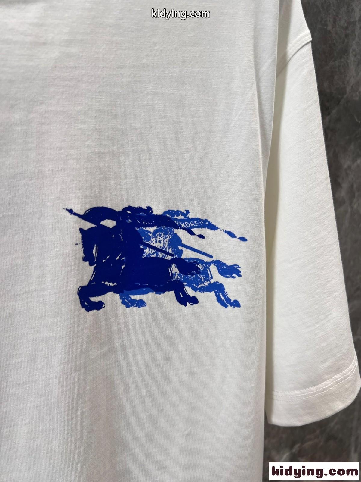 ユニセックス EKD コットンTシャツ バーバリー 半袖Tシャツ コピー ホワイト-2