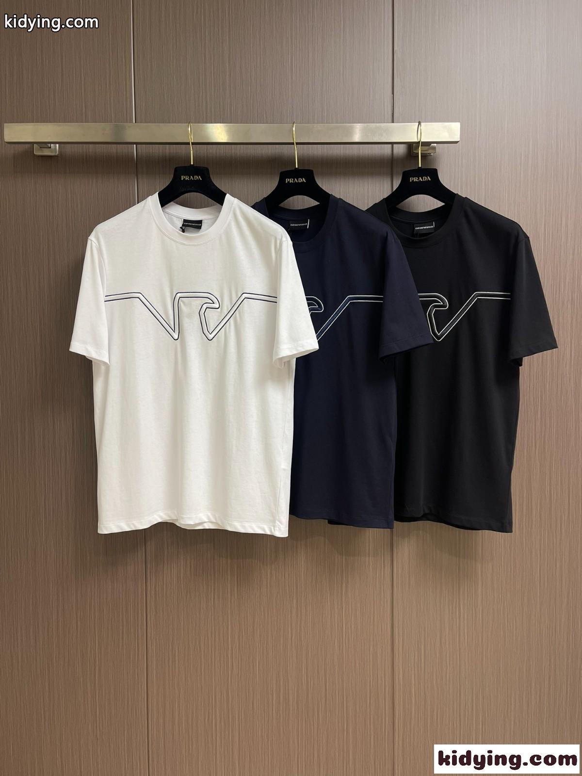 アルマーニ Tシャツ コピー シンプル カジュアル クルーネック 半袖Tシャツ-0