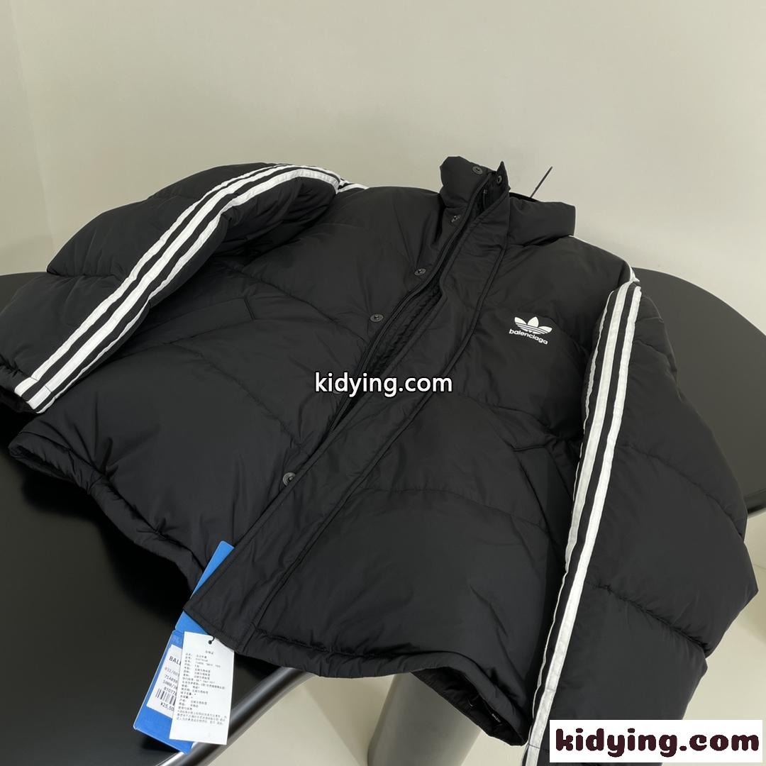 BALENCIAGA x ADIDAS ロゴ プリント バレンシアガ ダウンジャケット コピー ユニセックス-3