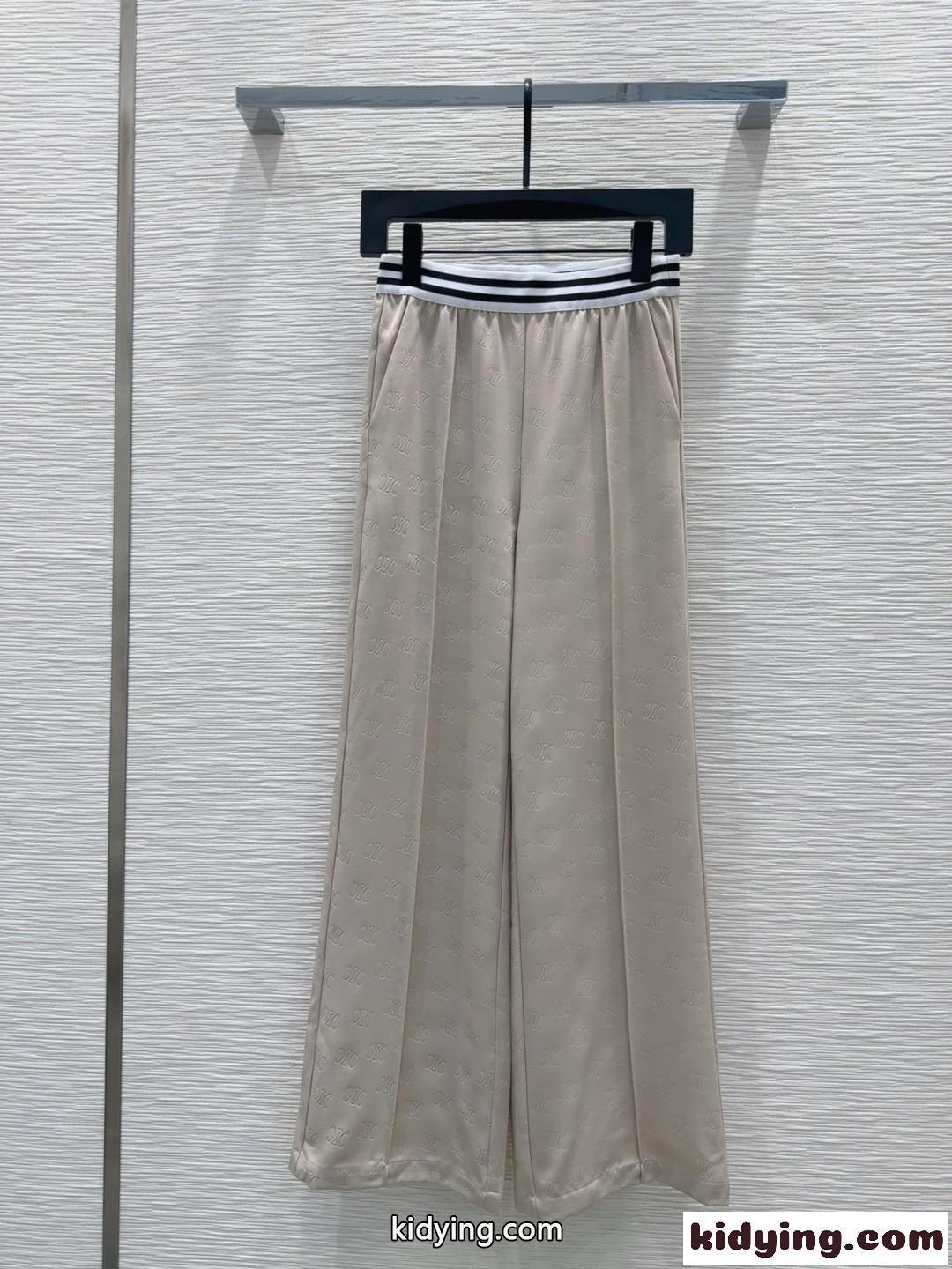 エレガント カジュアル トリオンフ ロングパンツ セリーヌ パンツ コピー ベージュ-0
