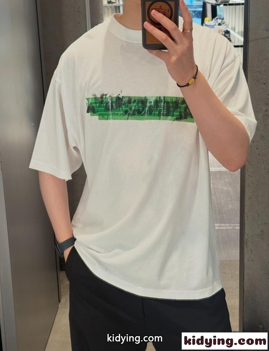 バレンシアガ Tシャツ 偽物 人気 洗練された ロゴ入り 半袖Tシャツ ユニセックス ホワイト-4