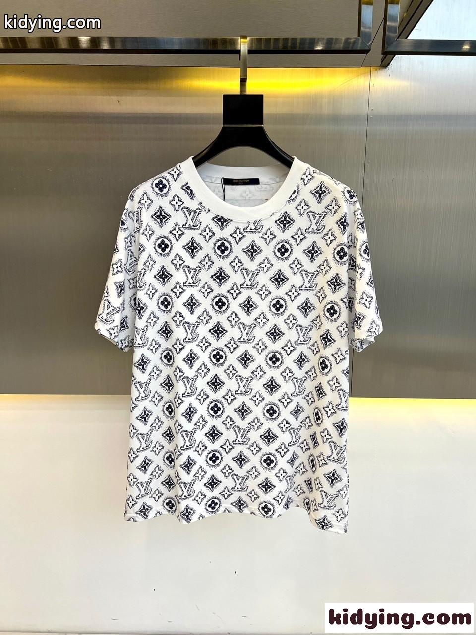 人気 モノグラム 半袖Tシャツ ルイ・ヴィトン Tシャツ コピー クルーネック-0