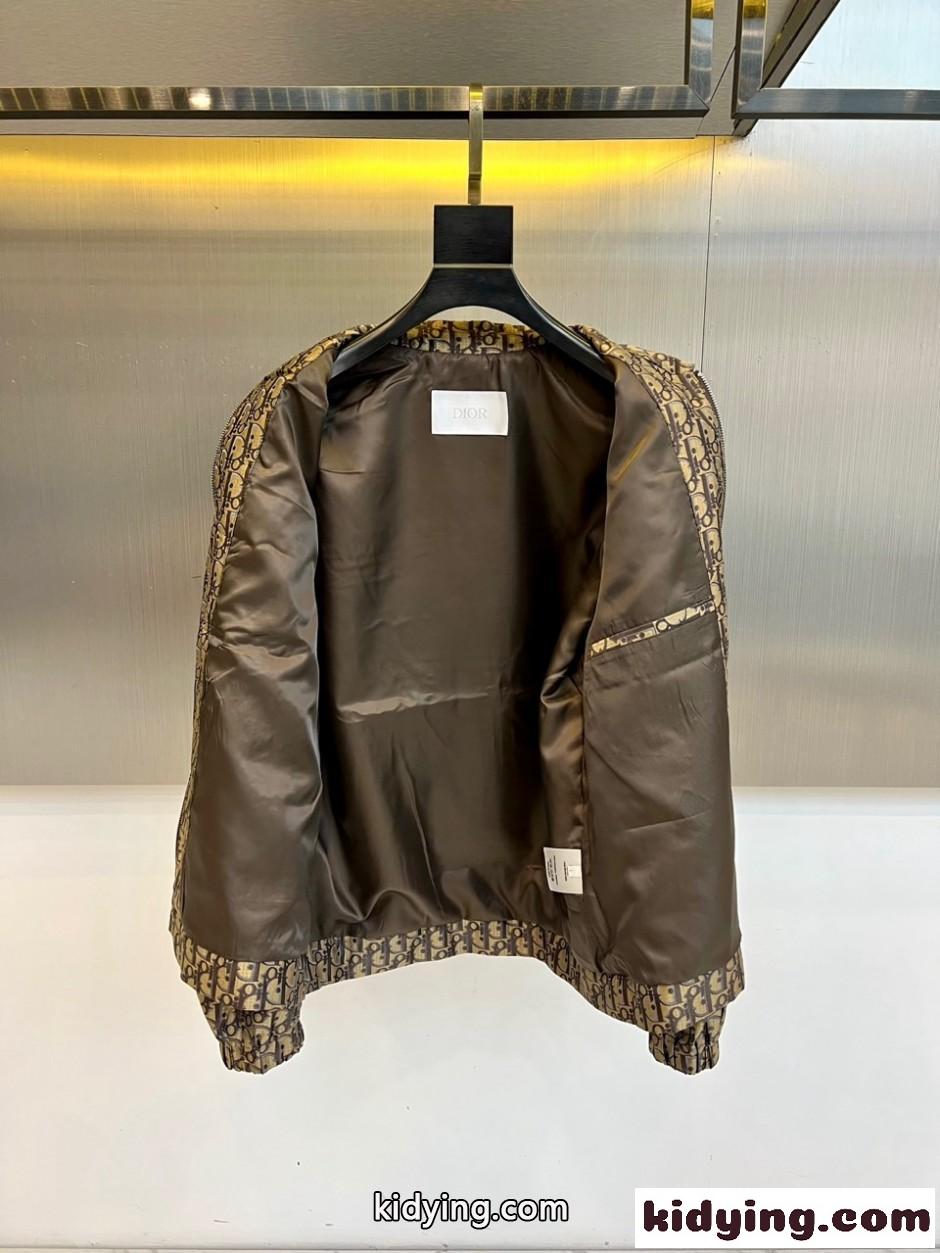 上品 カジュアル クリスチャン・ディオール ジャケット 偽物 ディオール オブリーク ブルゾン-3