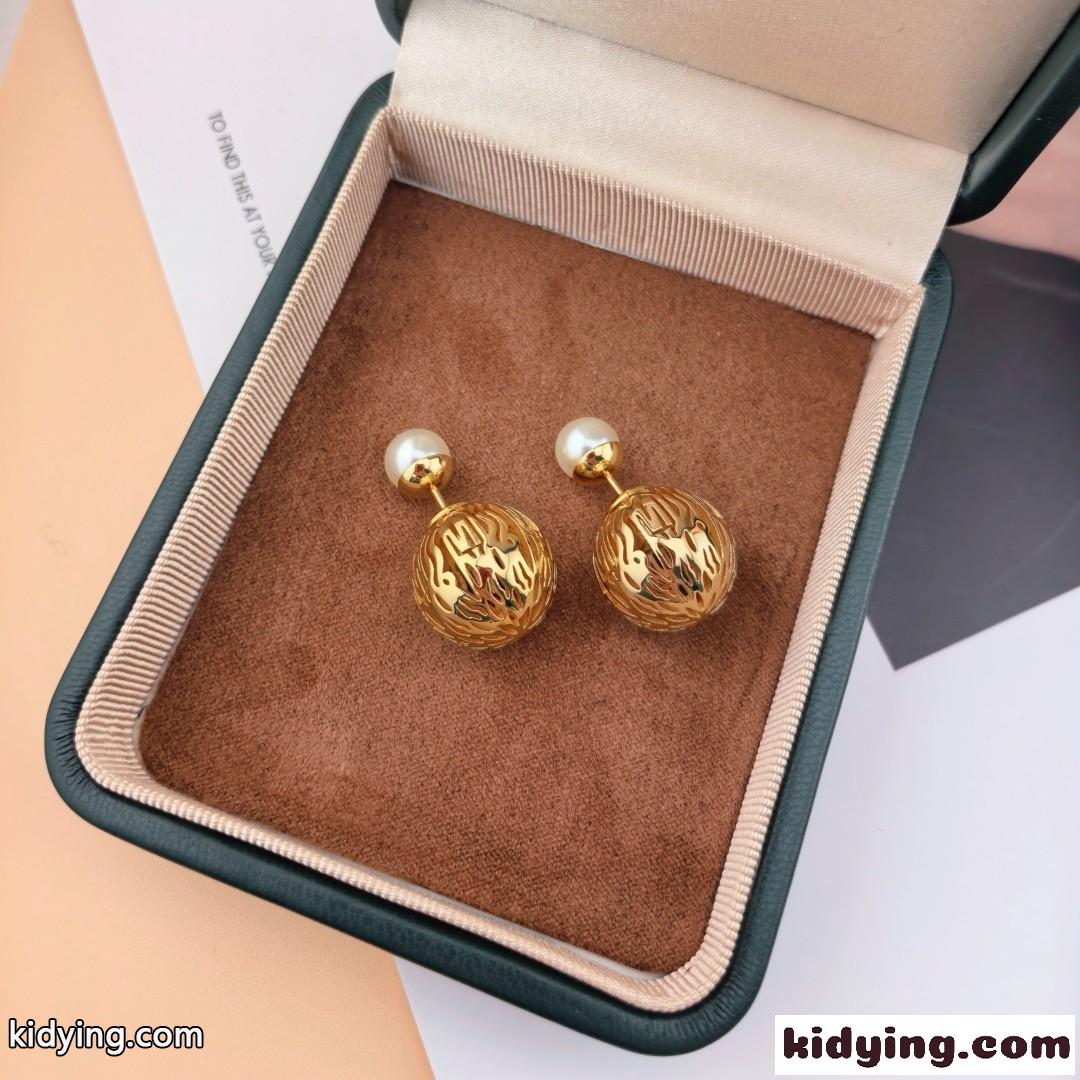 クリスチャン・ディオール イヤリング スーパーコピー Dior Tribales ピアス メタル &パール-4