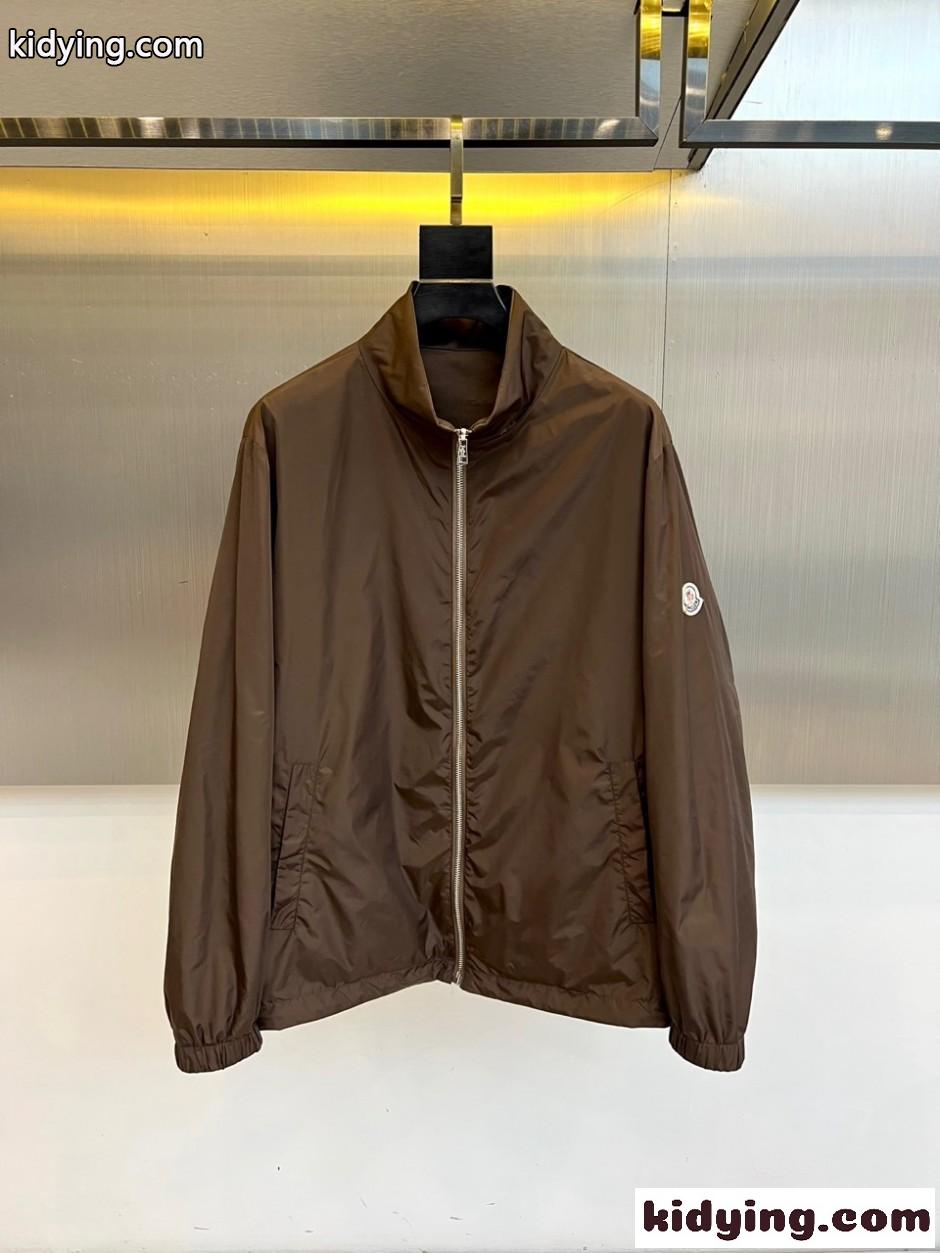 リバーシブル ジップアップジャケット モンクレール ジャケット 偽物 ブラウン-3