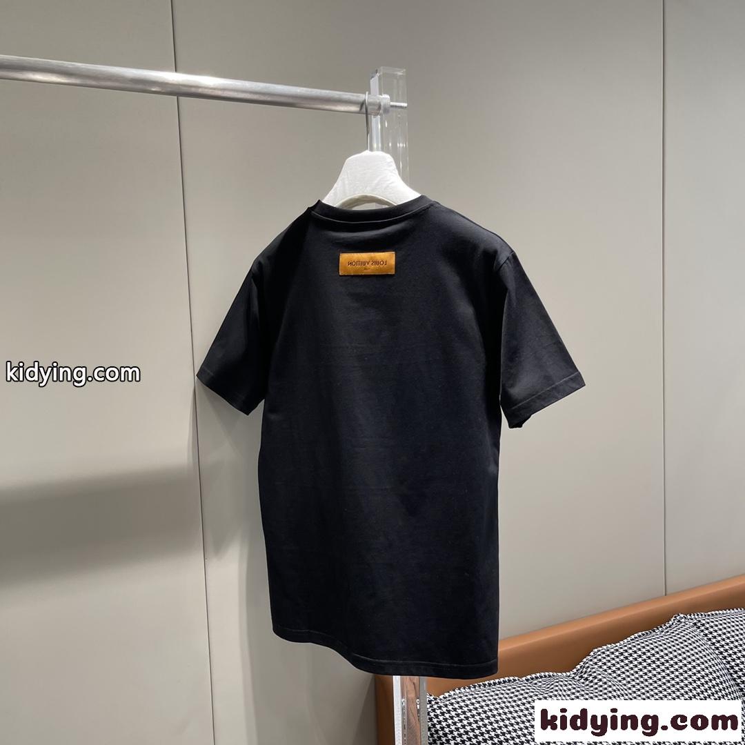 ショートスリーブコットンTシャツ ルイ・ヴィトン Tシャツ コピー-1