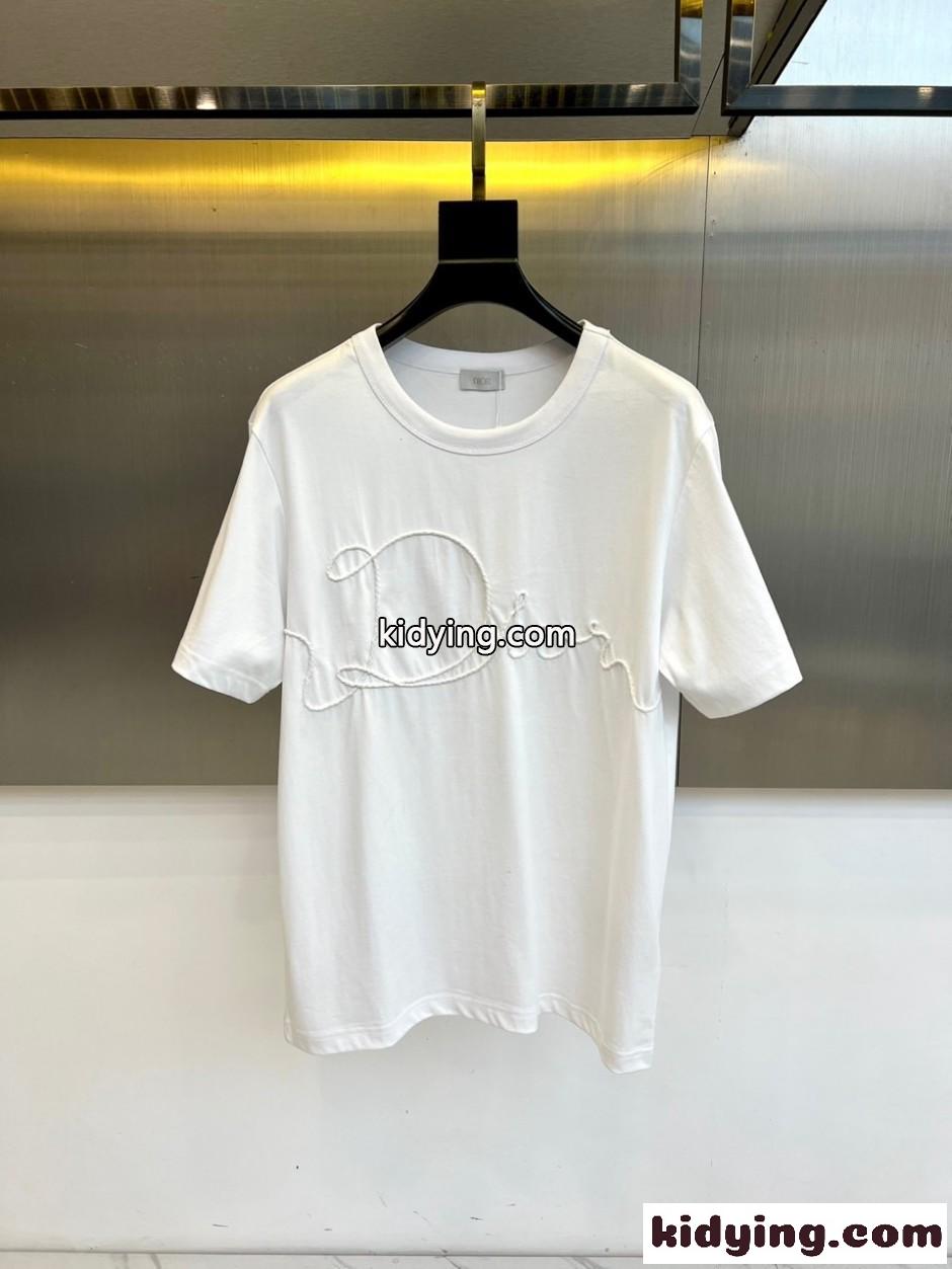 シンプル ロゴ 半袖Tシャツ クリスチャン・ディオール Tシャツ 偽物 ホワイト-0