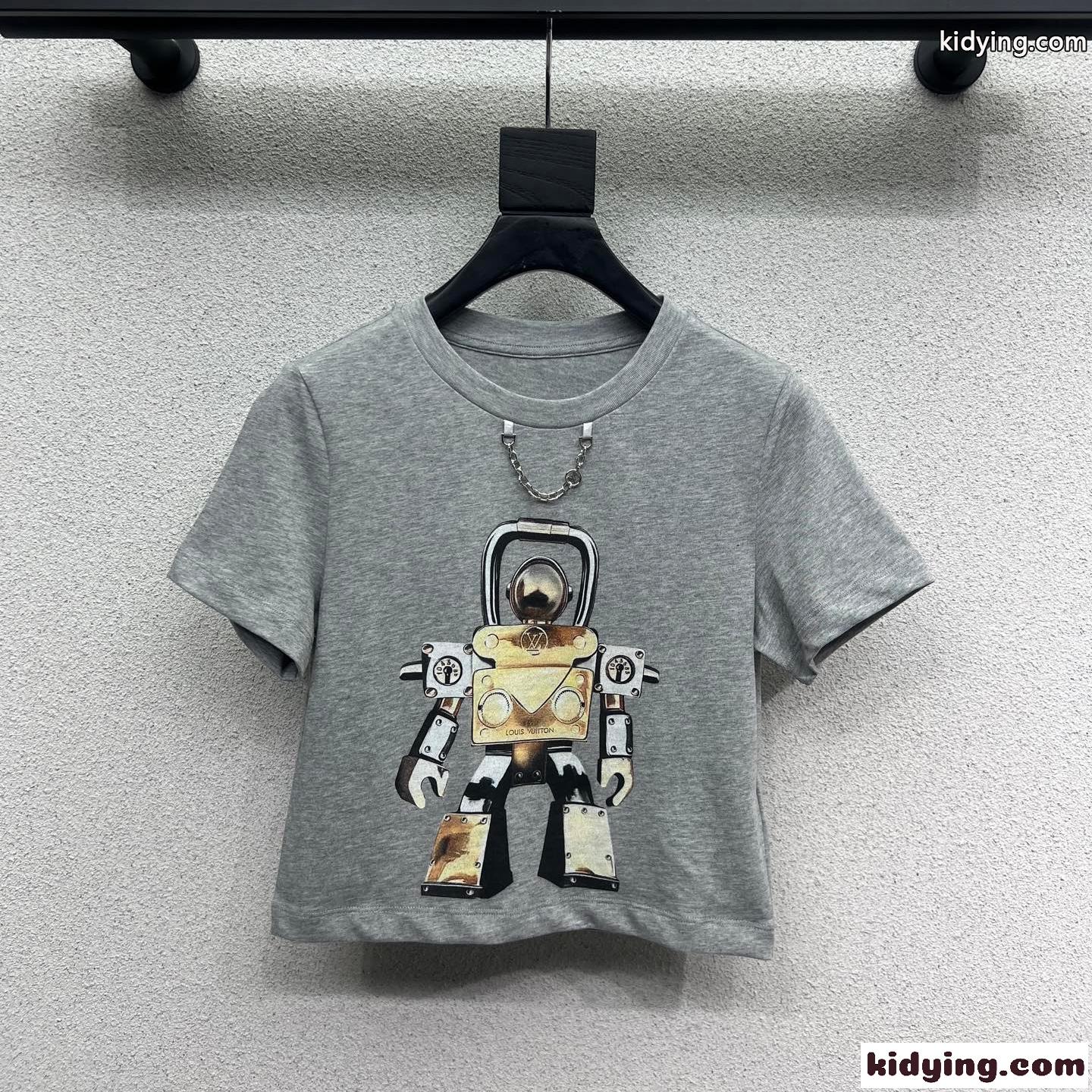ロボット クロップトップ ルイ・ヴィトン Tシャツ スーパーコピー-0