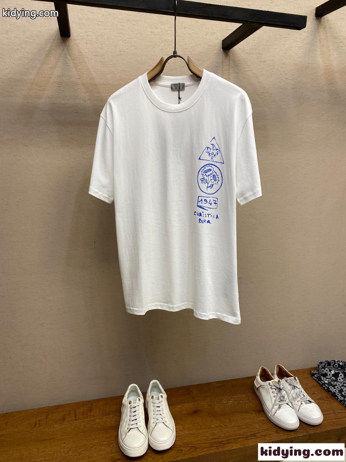 DIOR AND HYLTON NEL Tシャツ クリスチャン・ディオール Tシャツ コピー ホワイト-1