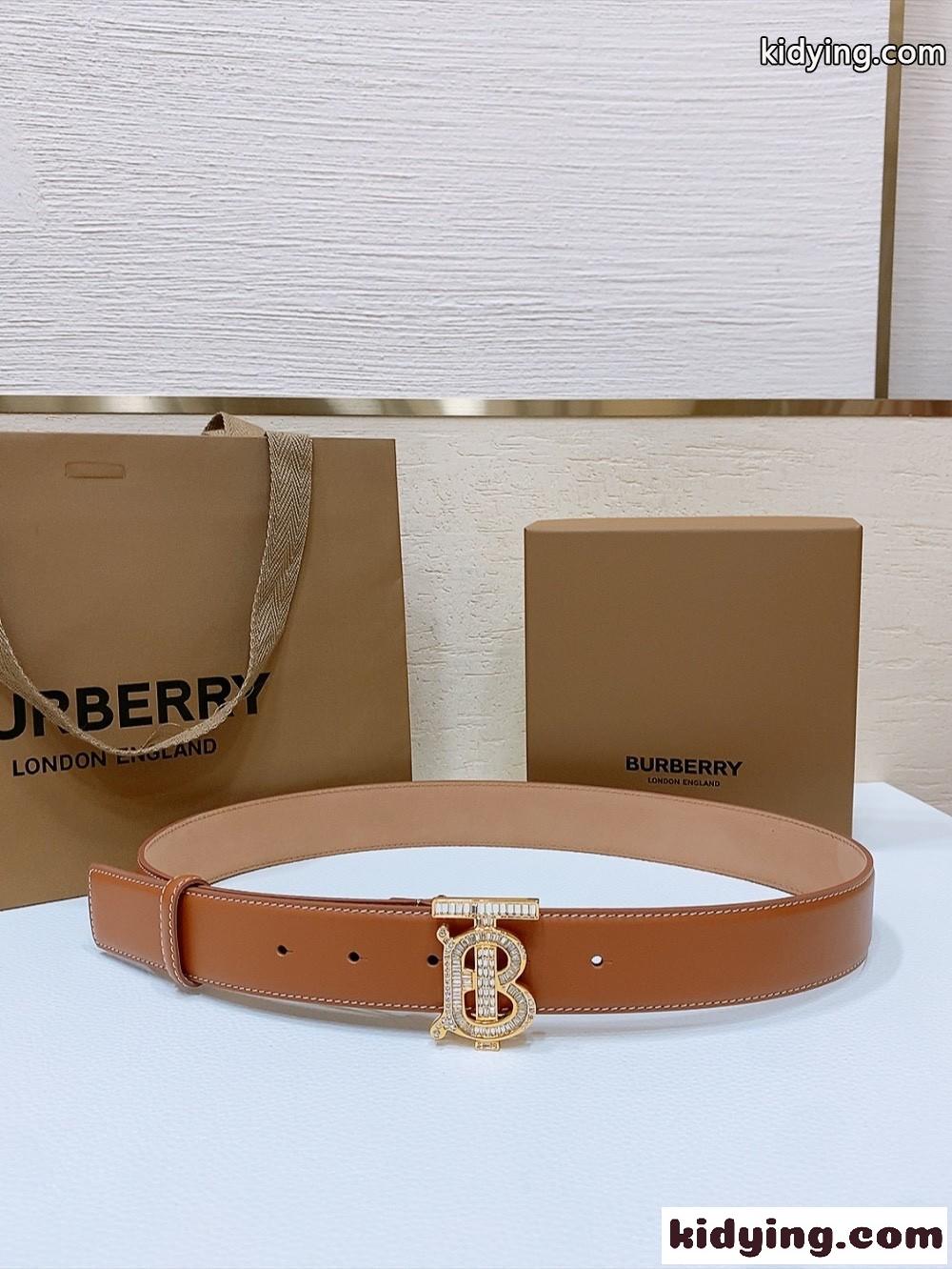 バーバリー ベルト コピー 洗練された 上品 TBバックル 合わせやすい レザーベルト-2