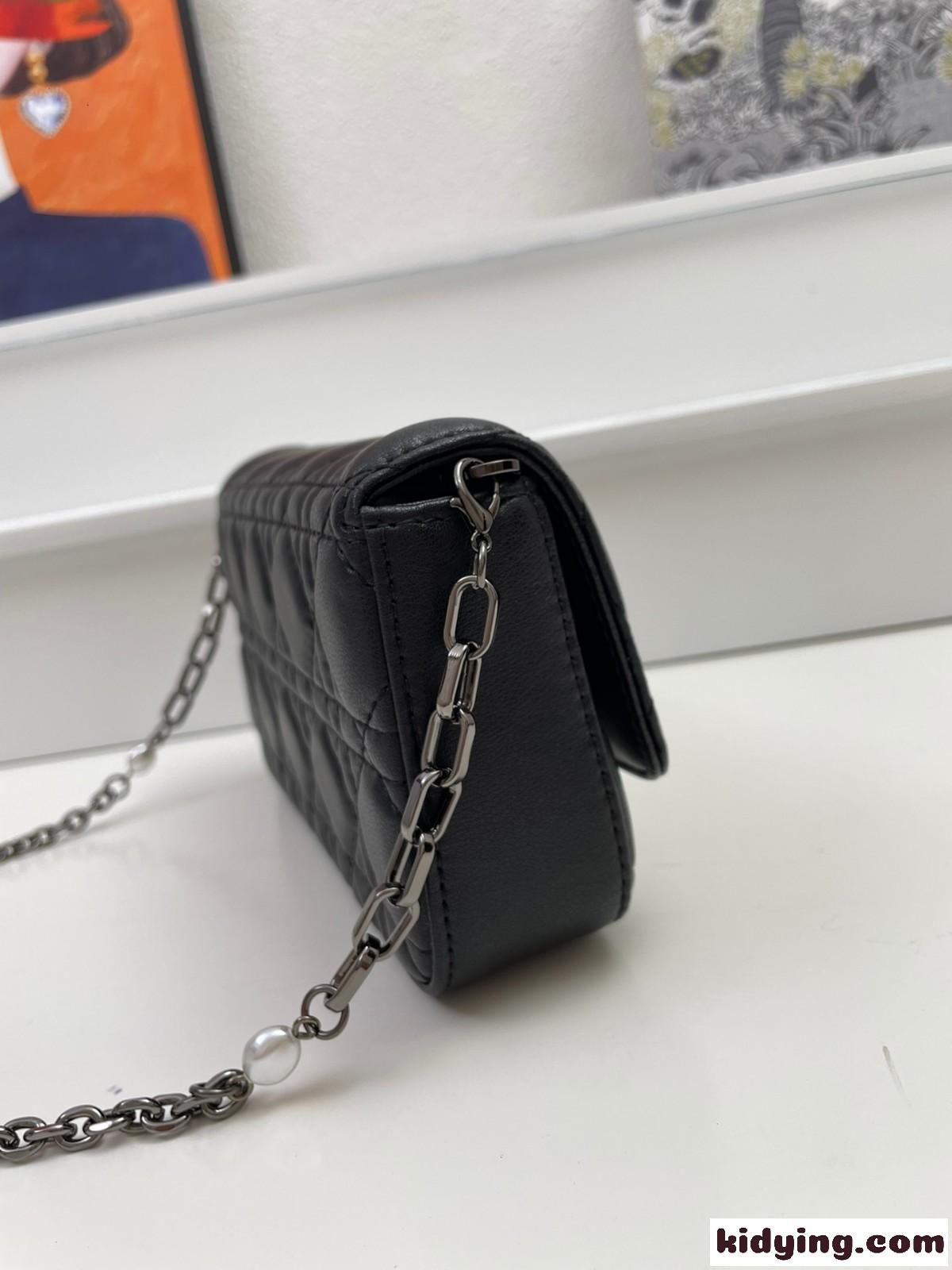クリスチャン・ディオール バッグ コピー LADY DIOR フォンポーチ ブラック-0