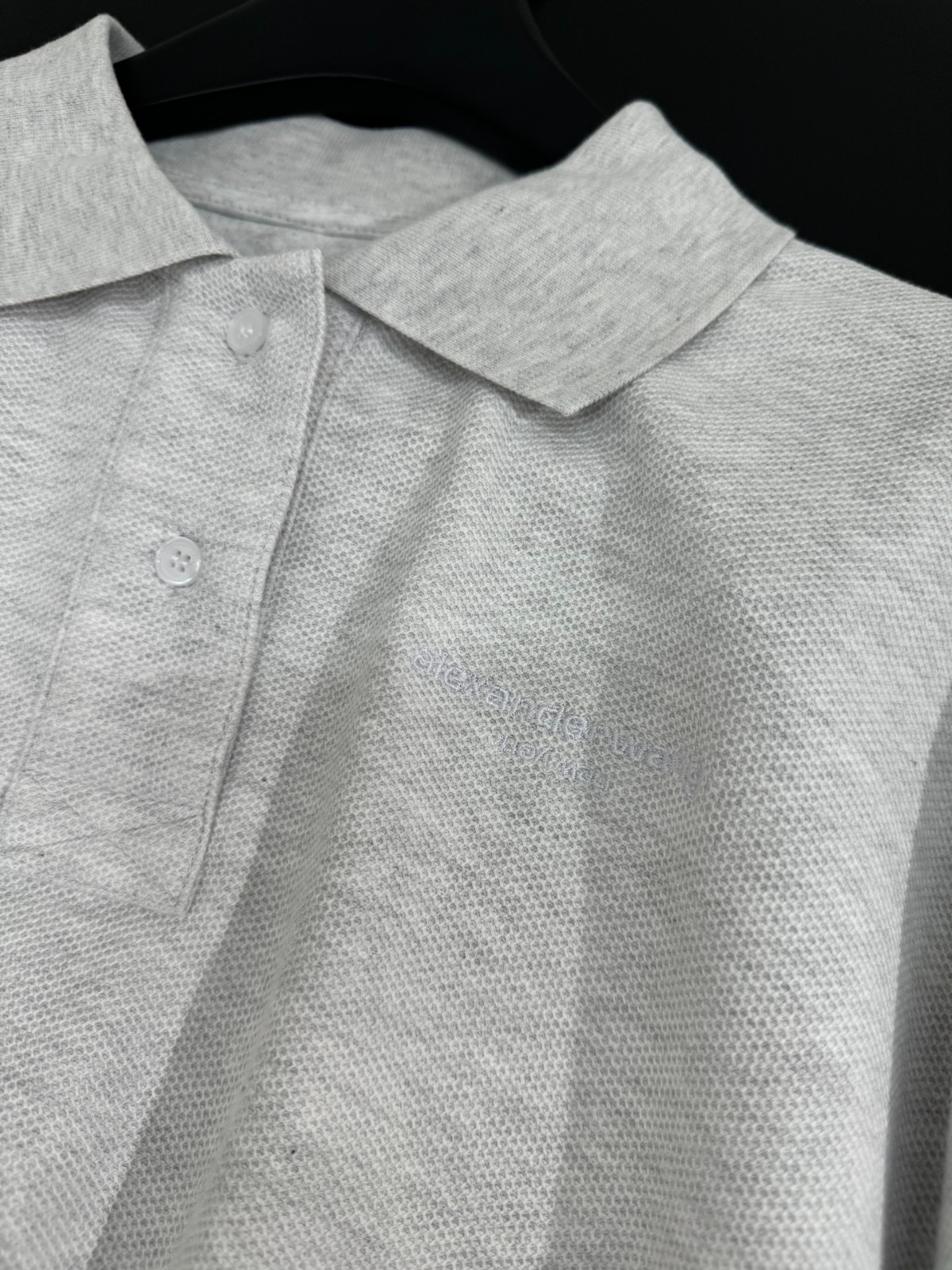 コットンピケ ポロシャツ アレキサンダーワング Tシャツ コピー ライトグレー-2