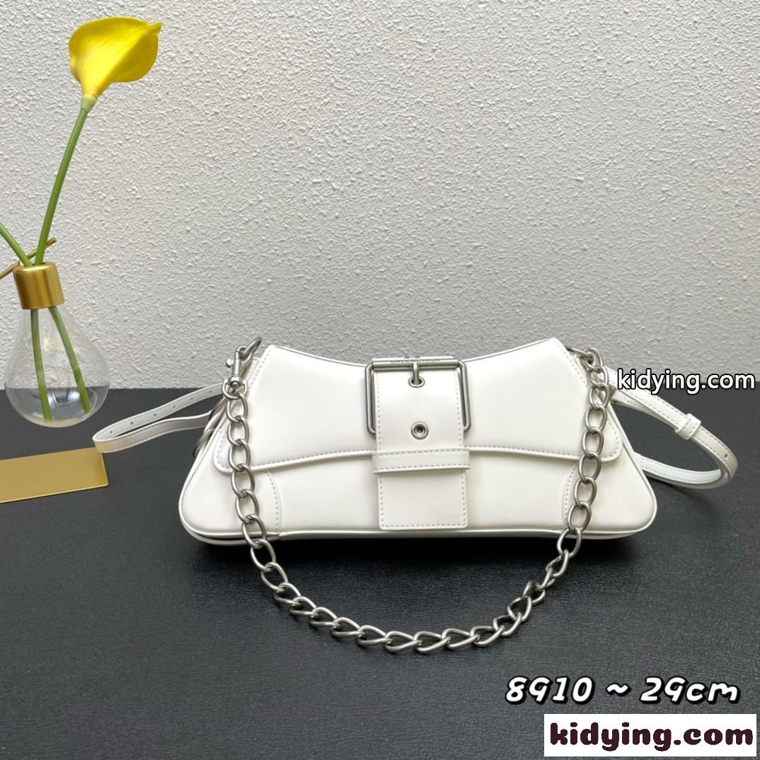 上品 おしゃれ LINDSAY スモール ショルダーバッグ バレンシアガ バック コピー チェーンバッグ ホワイト-2