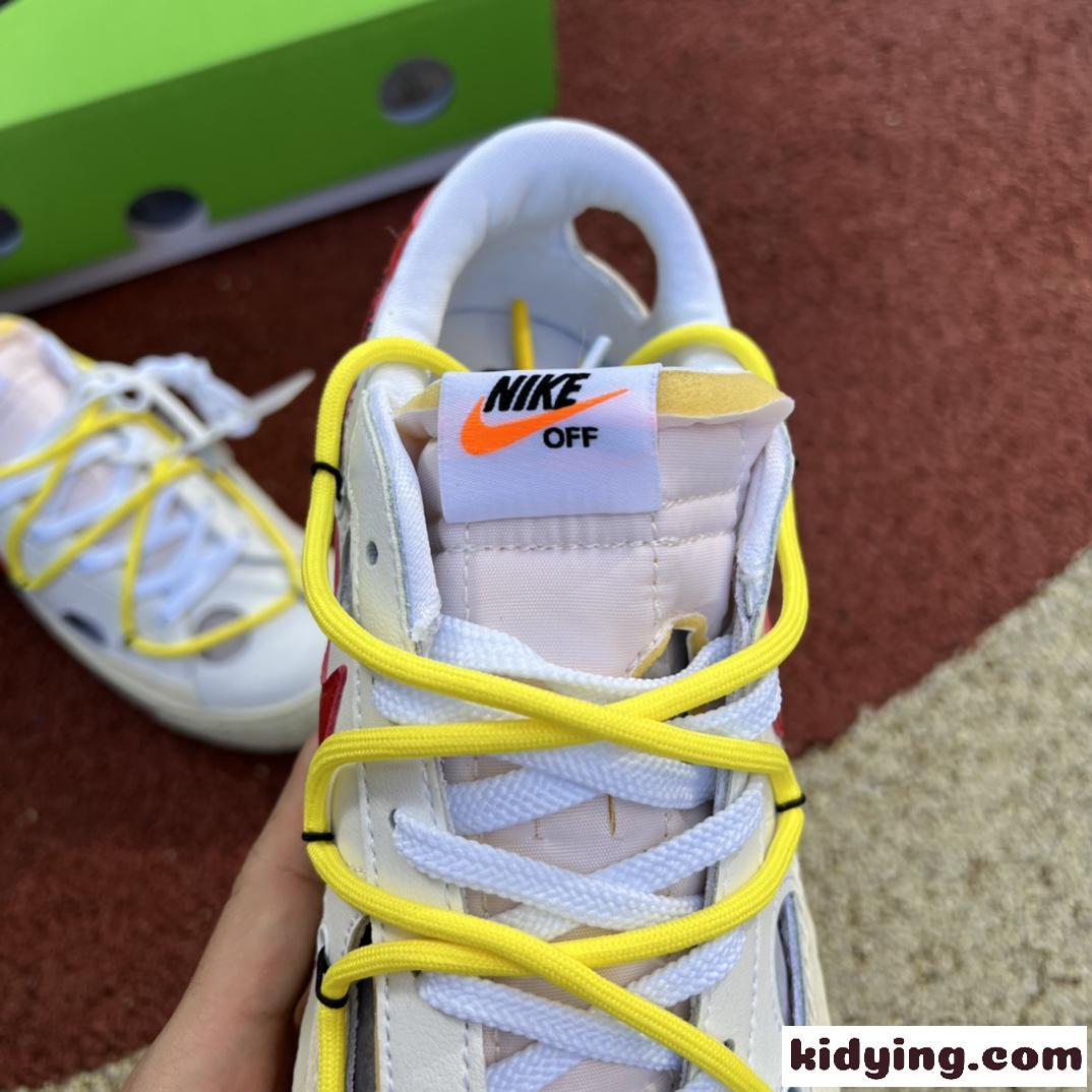 Off-White x Nike Blazer ローカット おしゃれ 人気 オフホワイト スニーカー コピー メンズ カジュアル スポーツ-4