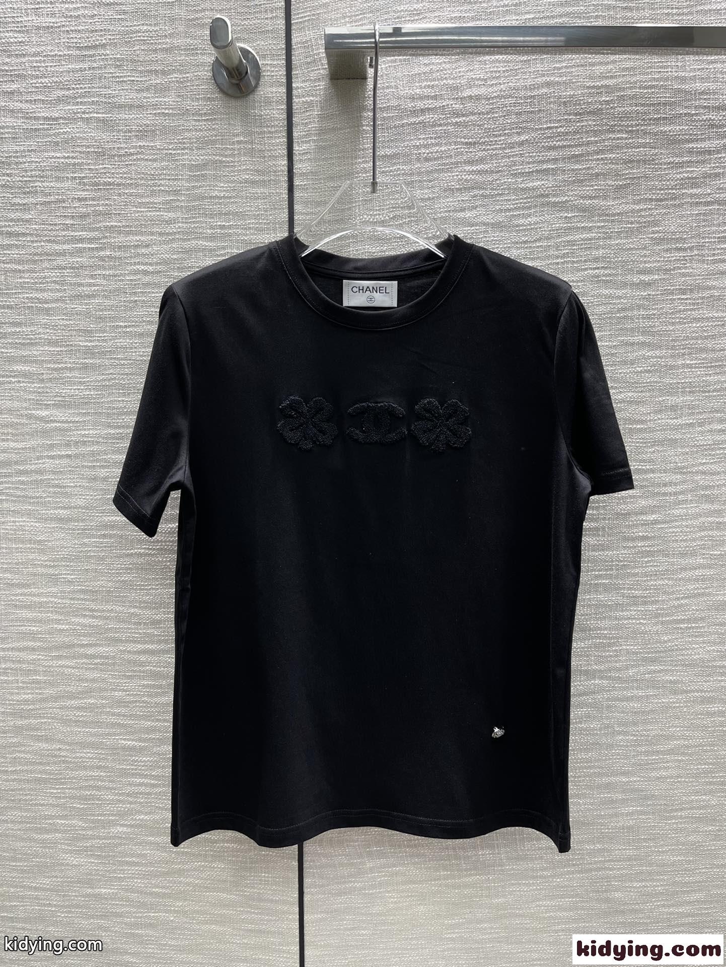 カジュアル 春夏飽きのこない 定番 クルーネック シャネル tシャツ コピー 半袖 トップス レディース-1