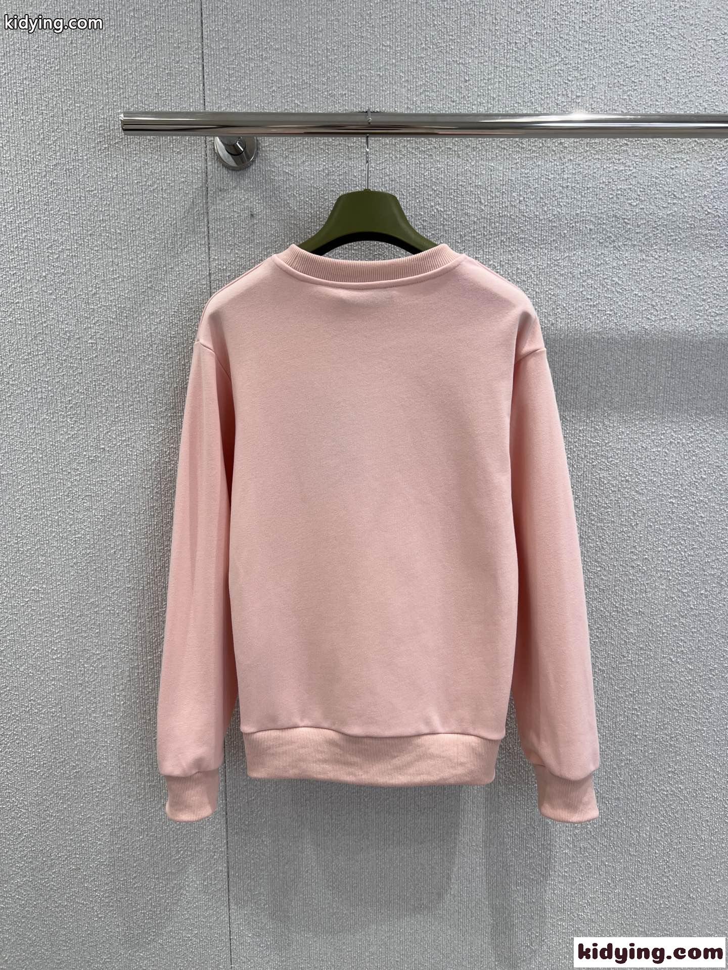 カジュアル ロゴ コットン グッチ Tシャツ 偽物 クルーネック スウェットシャツ ピンク-0