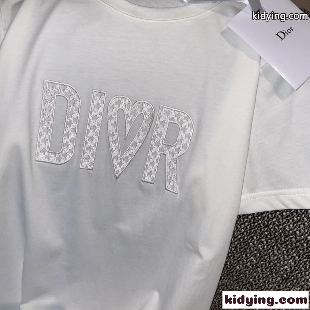 シンプル ロゴ カジュアル 通勤 クリスチャン・ディオール Tシャツ コピー 半袖 トップス-2