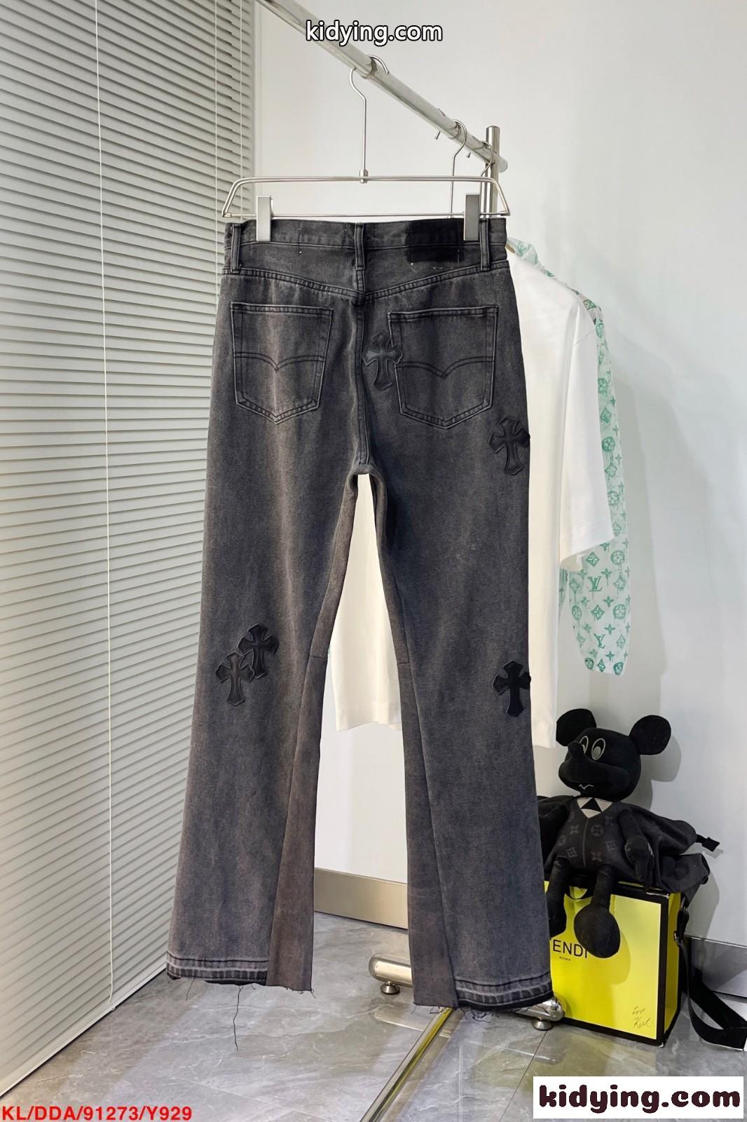 クロムハーツ ジーンズ コピー おしゃれ カジュアル クロスパッチ メンズ デニムパンツ-2