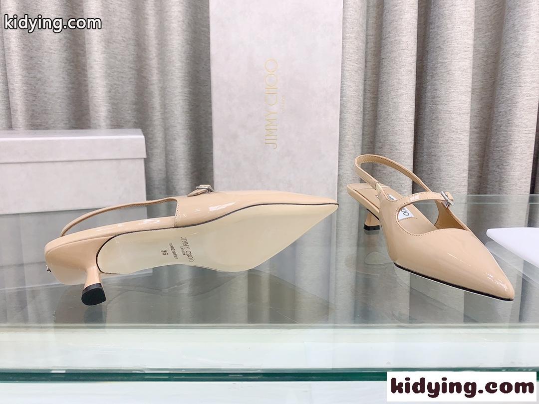 パテントレザー ディディ 45 ジミーチュウ パンプス スーパーコピー ベージュ-3
