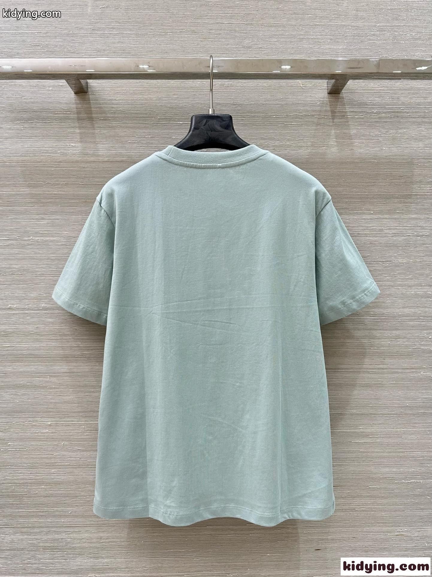 シンプル カジュアル コットン 半袖Tシャツ フェンディ Tシャツ コピー レディース-4