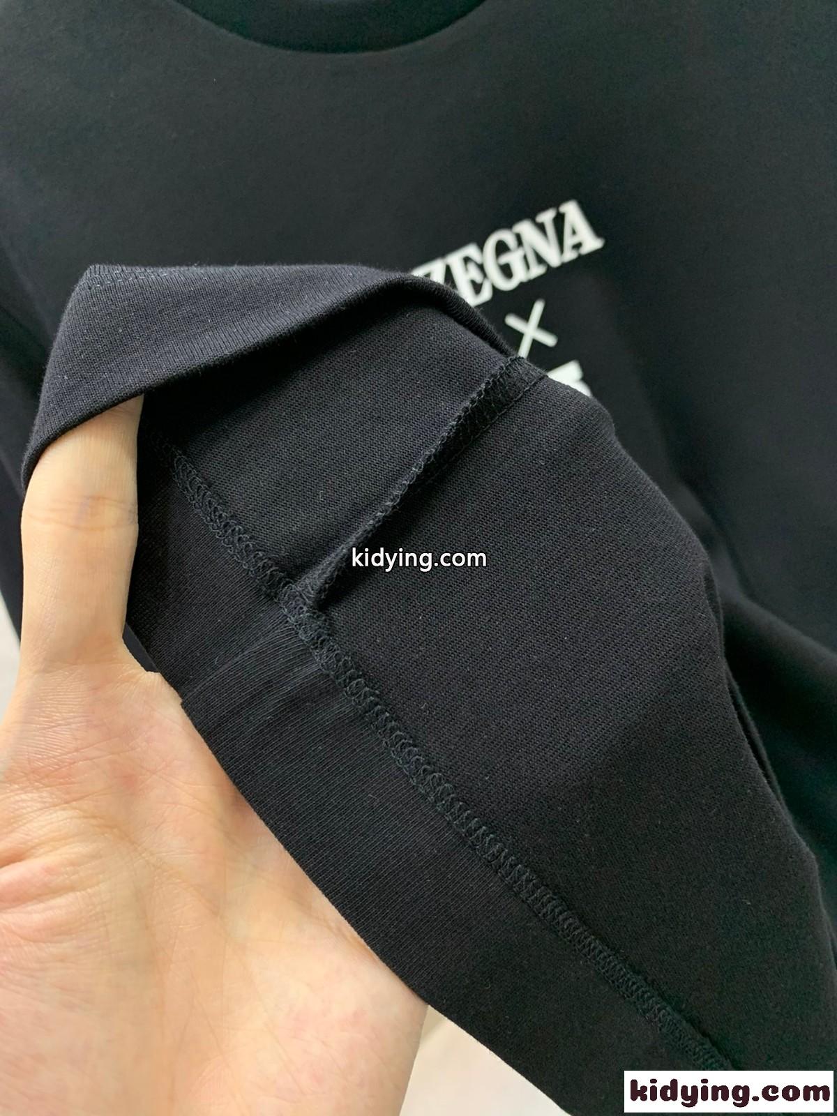 ZEGNA X NORDA プリントコットン 半袖 Tシャツ エルメネジルド・ゼニア Tシャツ コピー ブラック-4