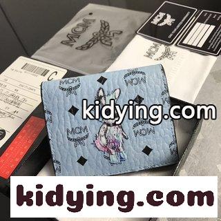 エムシーエム 財布 二つ折り コピー  「MCM」ウサギ型二つ折り財布 3Dシルク印刷模様 携帯しやすく小型で精巧で コーナー品質-2
