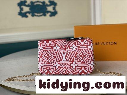 ルイ・ヴィトン バッグ 安い コピー LV Crafty抽象グラフィックアートキャプチャ 新しいPochette Double Zipチェーンバッグを煥す-4