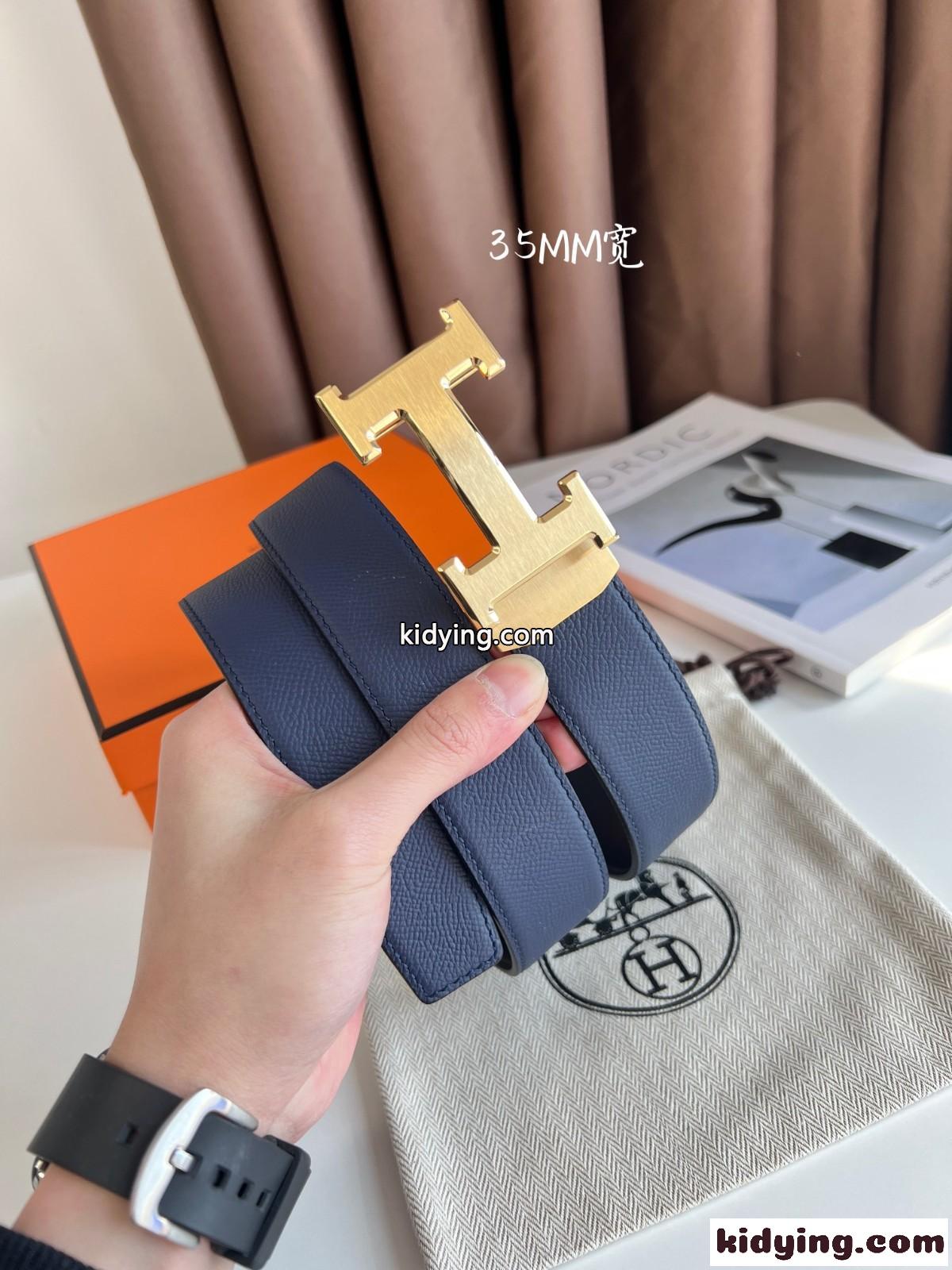 エルメス ベルト コピー 合わせやすい  Hバックル リバーシブル レザーベルト-1