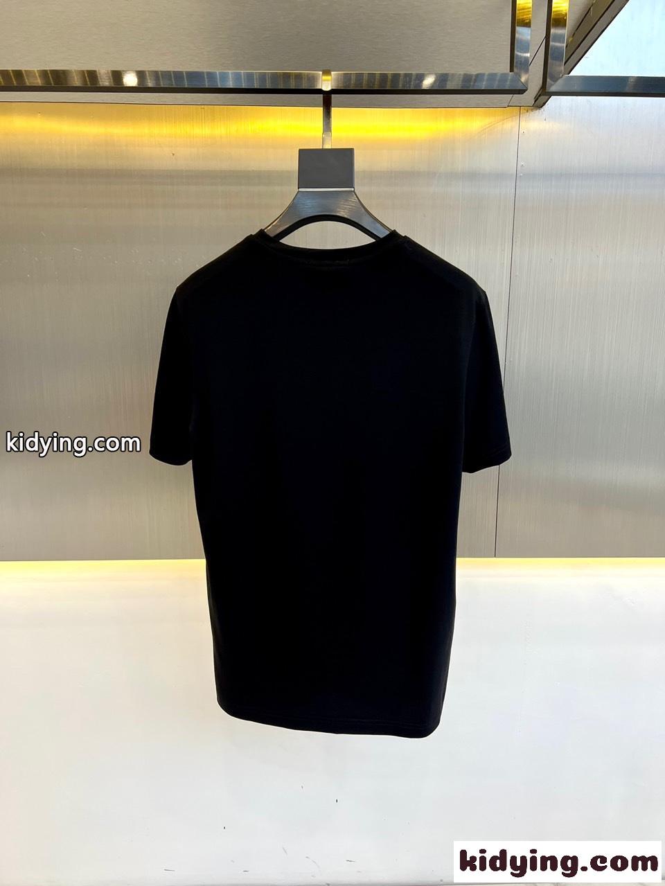 ヴェルサーチェ カルトゥーシュ 半袖Tシャツ ヴェルサーチェ Tシャツ コピー ブラック-4
