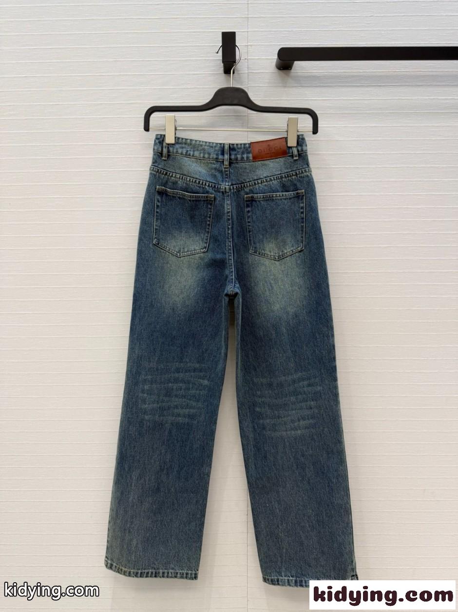 カジュアル ホースビット デニムパンツ グッチ ジーンズ コピー ロングパンツ-4