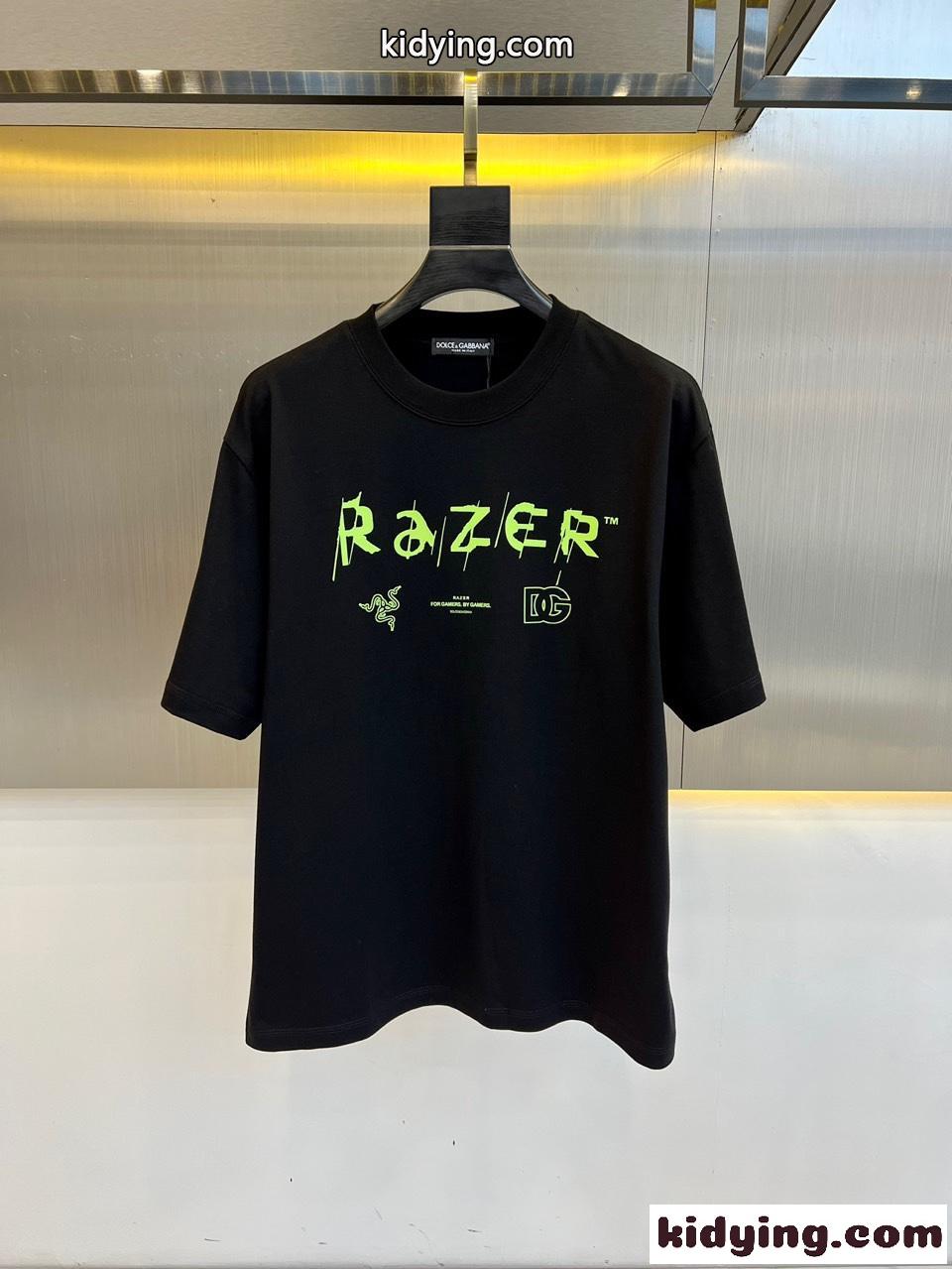 定番 ドルチェ&ガッバーナ Tシャツ コピー コットン 半袖Tシャツ ブラック-0