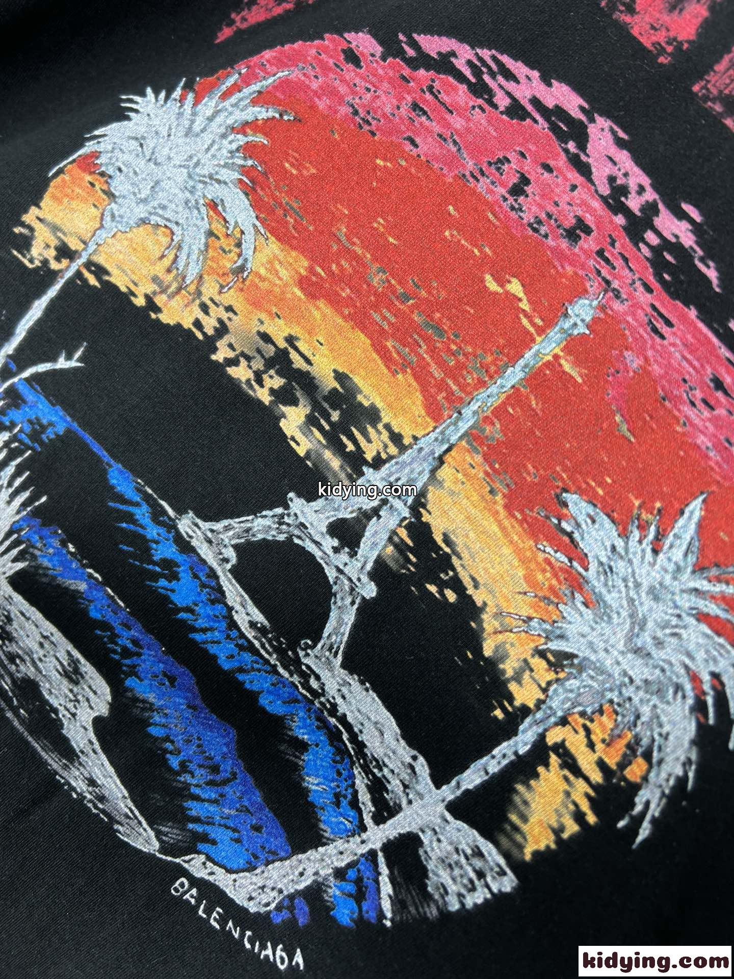 PARIS TROPICAL 半袖Tシャツ バレンシアガ Tシャツ コピー ブラック-3