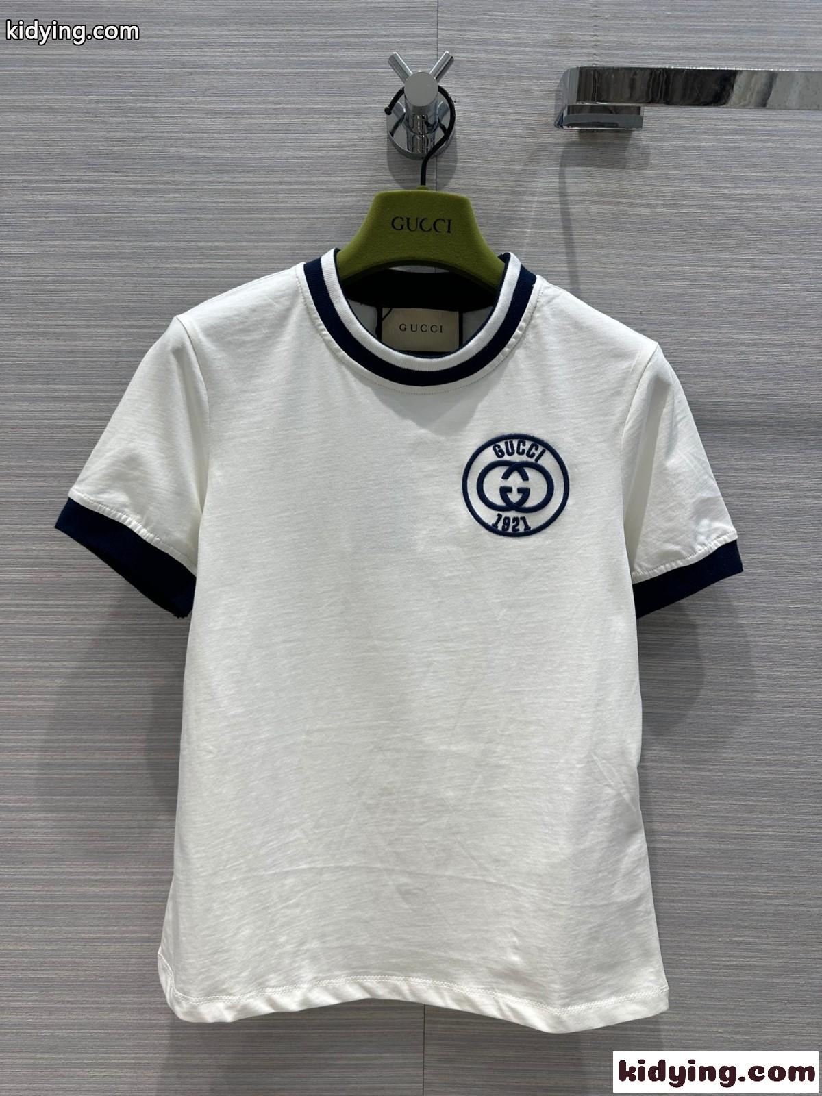 GUCCI エンブロイダリー コットンジャージー Tシャツ グッチ Tシャツ コピー レディース-2