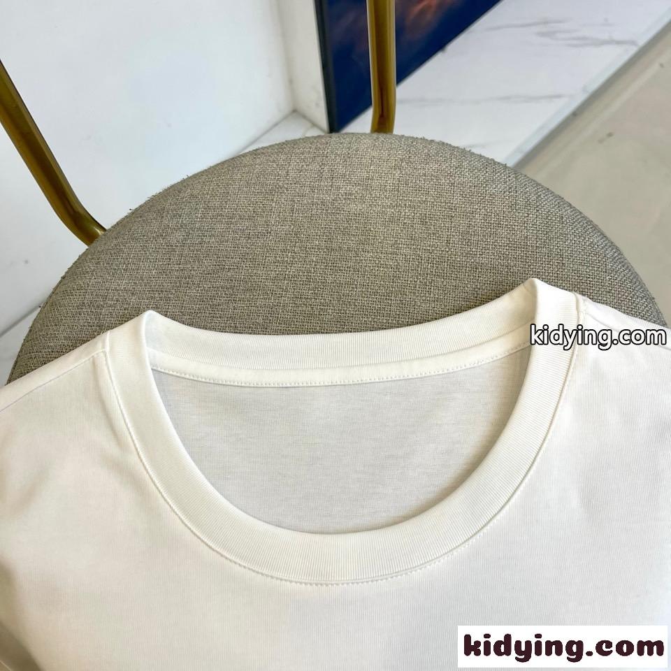 シンプル コットン 長袖Tシャツ ルイ・ヴィトン Tシャツ コピー ホワイト-2