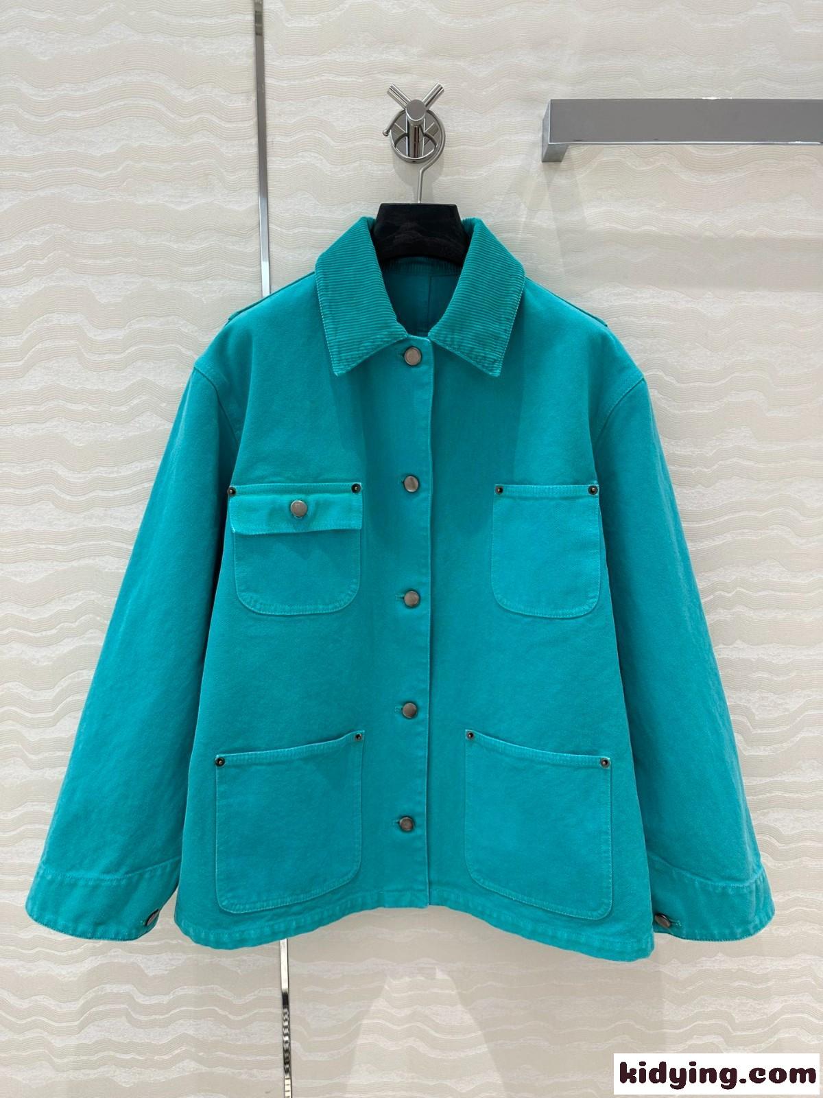 キャンバス トラッカージャケット プラダ ジャケット コピー ゆったり ブルゾン-2
