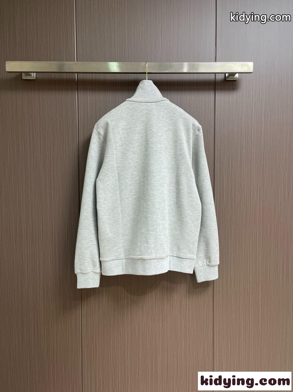ロゴ刺繍 ジップアップ トラックジャケット グッチ ジャケット コピー グレー-1