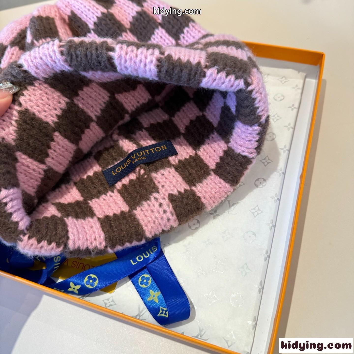 ルイ・ヴィトン キャップ 偽物 ユニセックス カジュアル 上品 ダミエ ニットキャップ-3