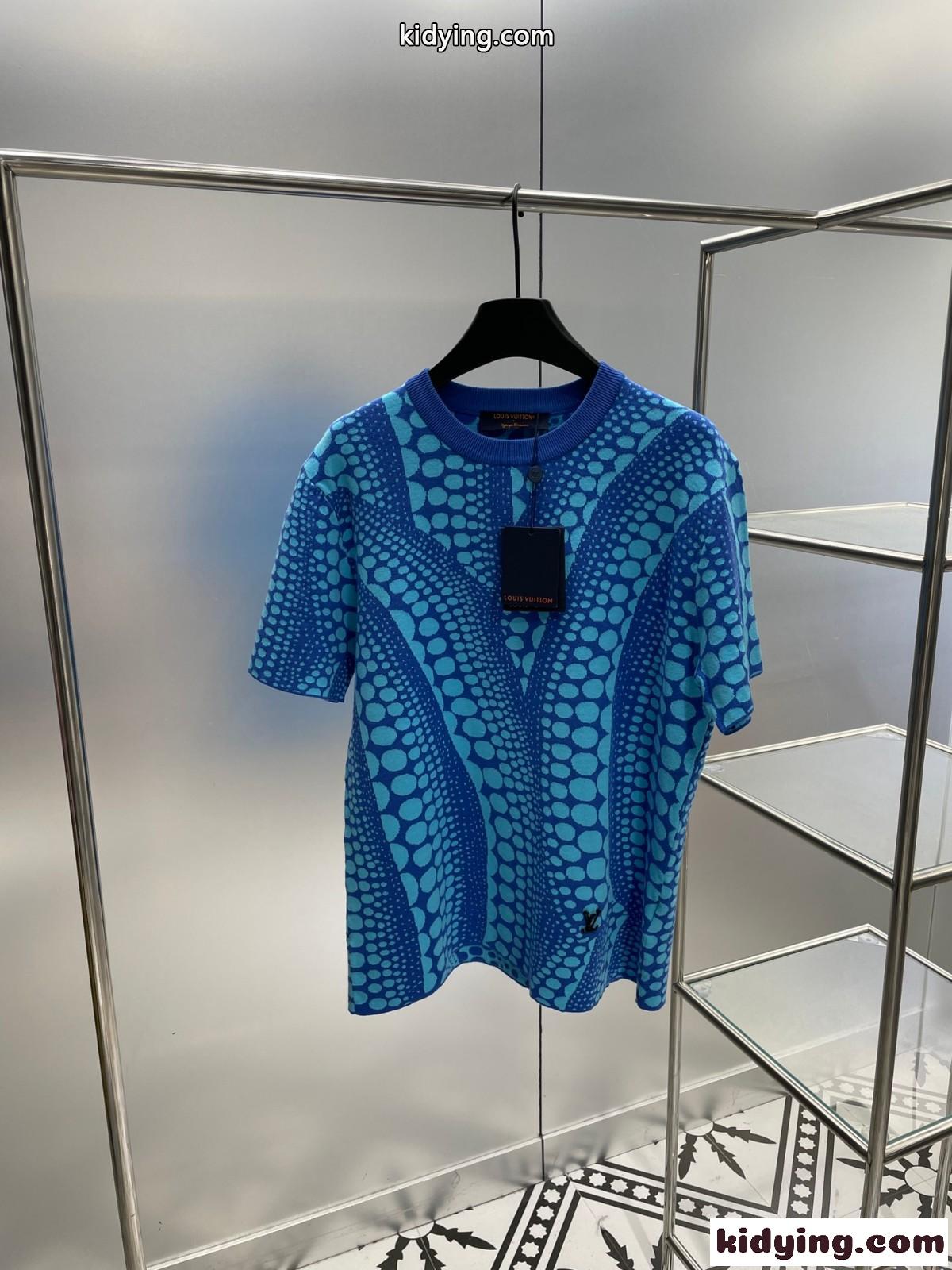 LV × YK オールオーバーパンプキンクルーネック ルイ・ヴィトン Tシャツ コピー 半袖-1