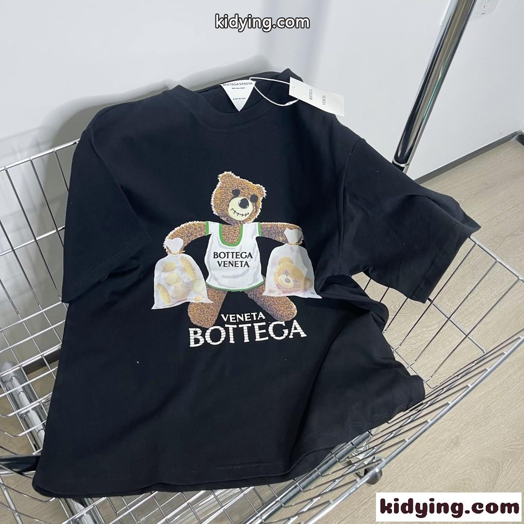 4色あり 可愛い プリント ゆったり 体型カバー ボッテガヴェネタ tシャツ コピー 半袖 レディース カジュアル トップス-4