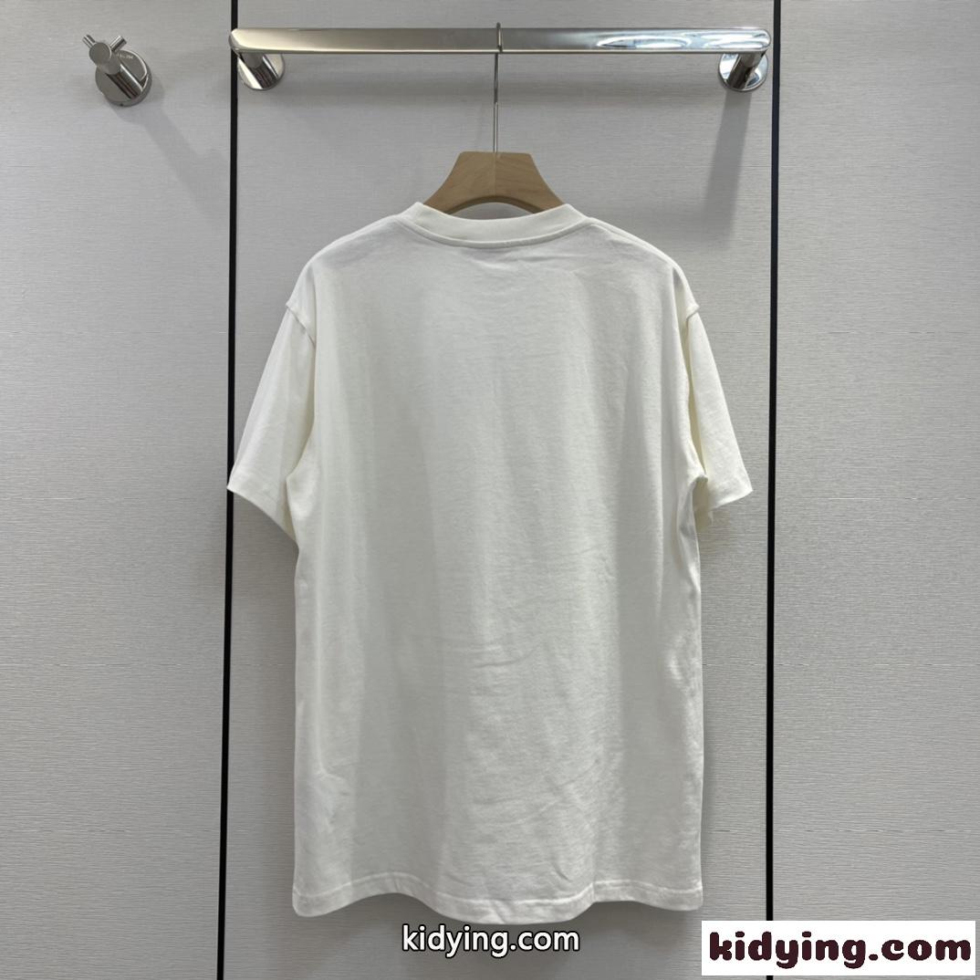 オーバーサイズ おしゃれ プリント ルイ・ヴィトン Tシャツ コピー 半袖 コットン トップス-1