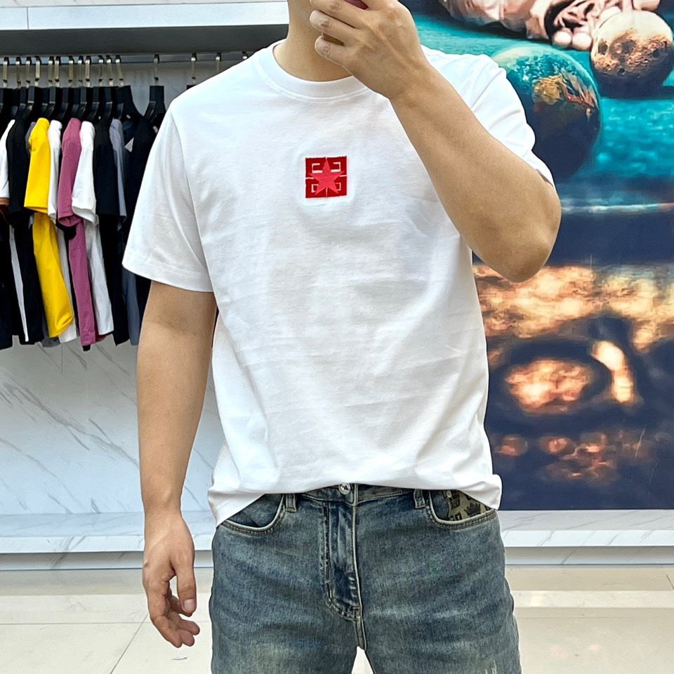 定番 カジュアル ロゴ入り コットン 半袖Tシャツ ジバンシィ Tシャツ コピー ホワイト-2