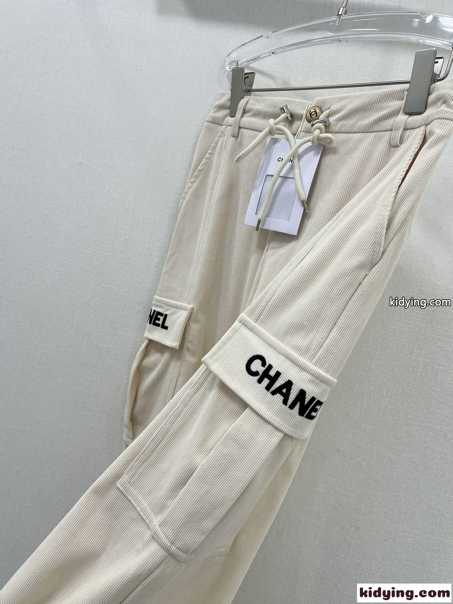 カジュアル ゆったり コーデュロイ ズボン シャネル パンツ コピー レディース-2