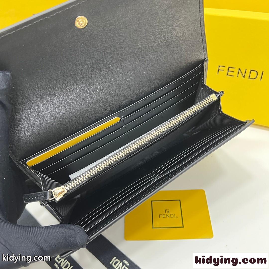 FENDI ROMA コンチネンタル財布 フェンディ 財布 人気 コピー ウォレット ブラック-0