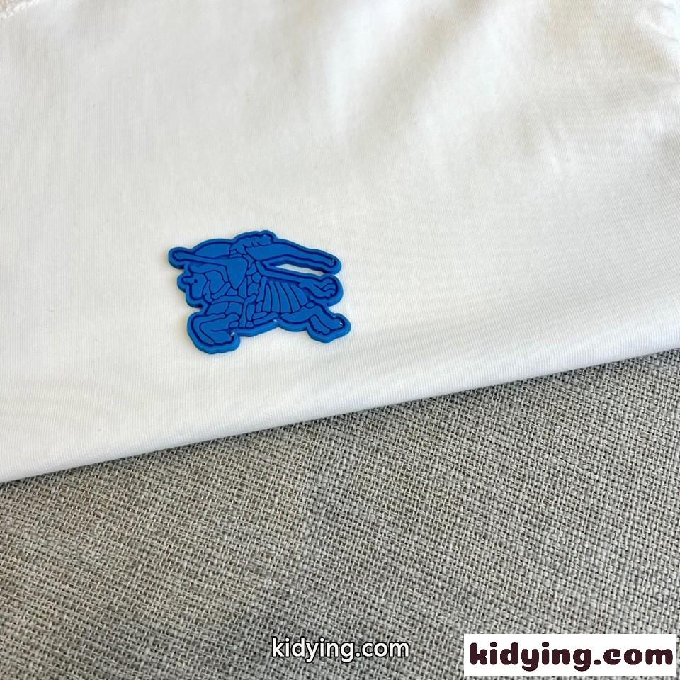 シンプル リラックス コットン 半袖Tシャツ バーバリー Tシャツ 偽物 ホワイト-2