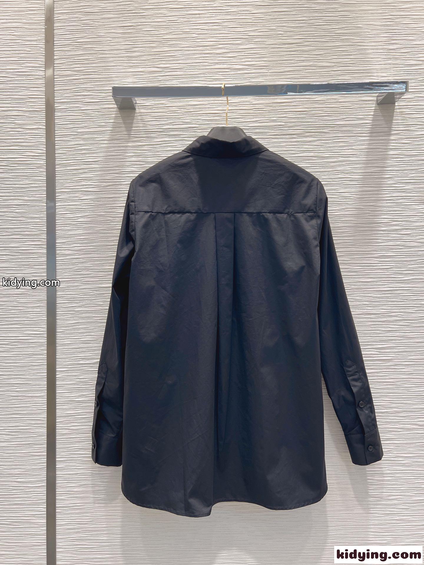 カジュアル 合わせやすい トムブラウン シャツ コピー 長袖 コットン 刺繍入り-4